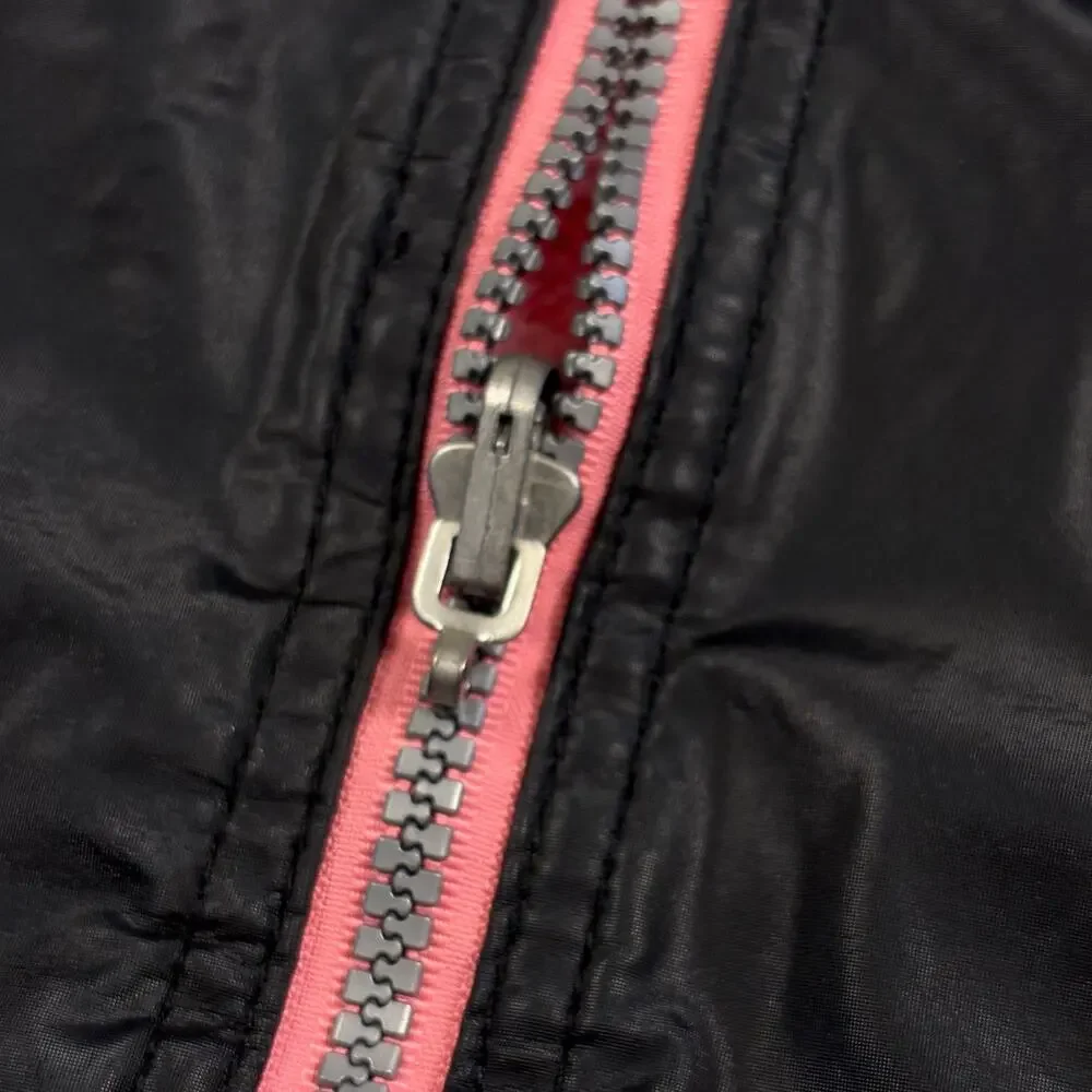 Harley-Davidson Reversible Hoodie Jacket Girls 4T Black Pink Biker Coat